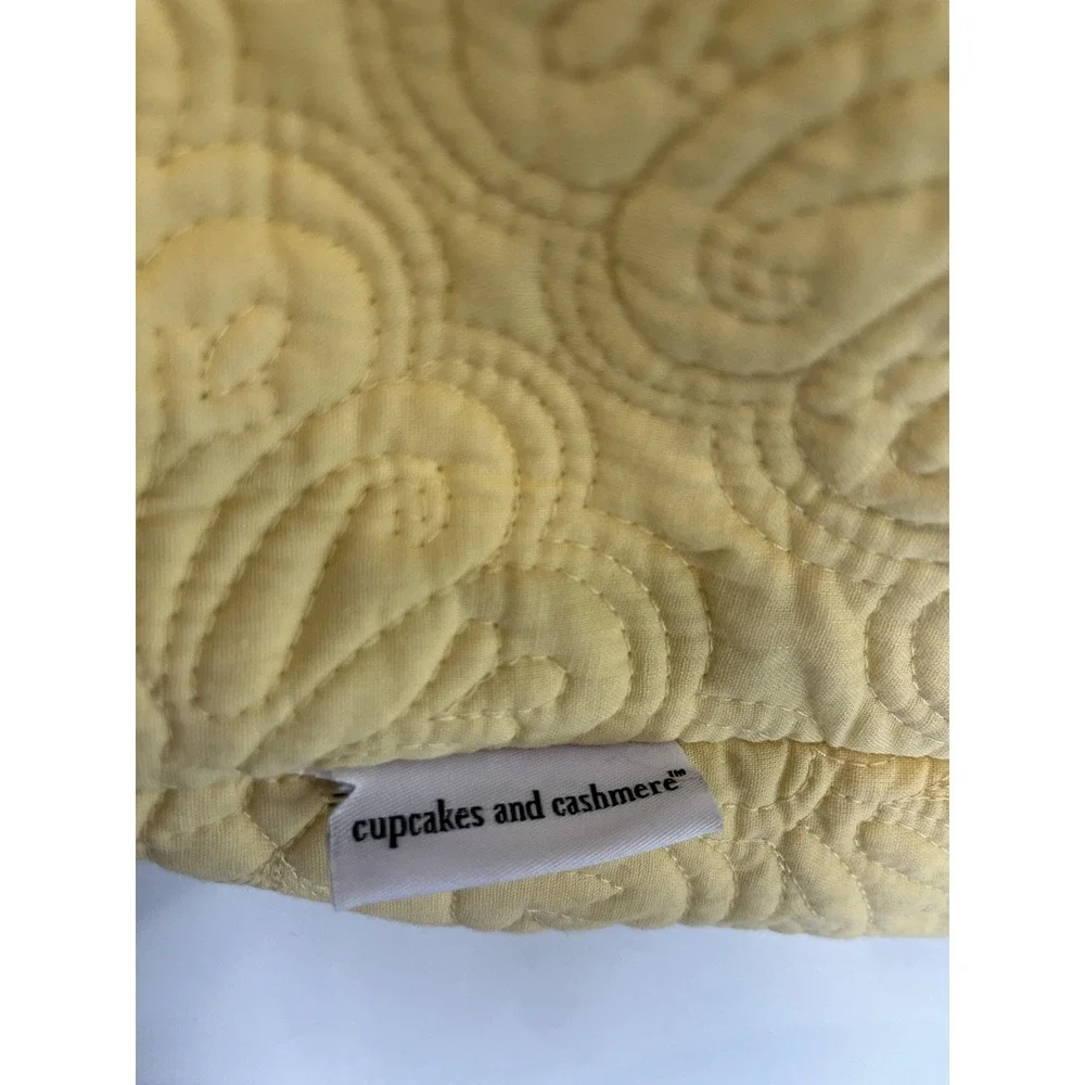 Cupcakes And Cashmere Quilted Bag Shoulder Tote Butter Yellow Whimsy Shop Travel